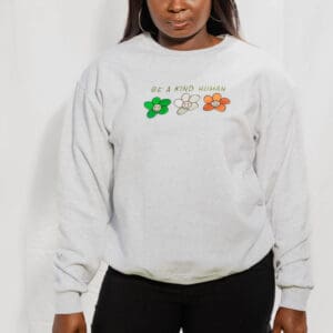 Be A Kind Human Embroidery T-shirt/Longsleeve/Crewneck Sweatshirt